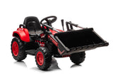 Uppladdningsbar eltraktor för barn med skopa BW-X002A röd