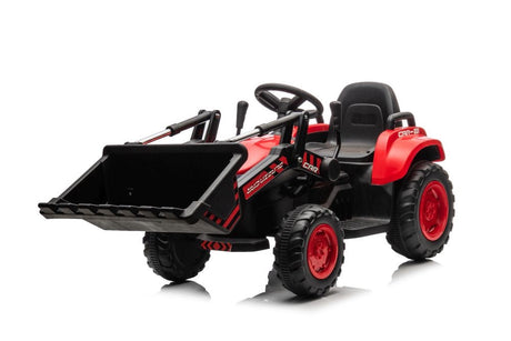 Uppladdningsbar eltraktor för barn med skopa BW-X002A röd