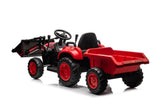 Uppladdningsbar eltraktor för barn med skopa BW-X002A röd