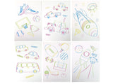 Upplyst 3D-whiteboard set med neonmarkörer, mallar & 3D-glasögon
