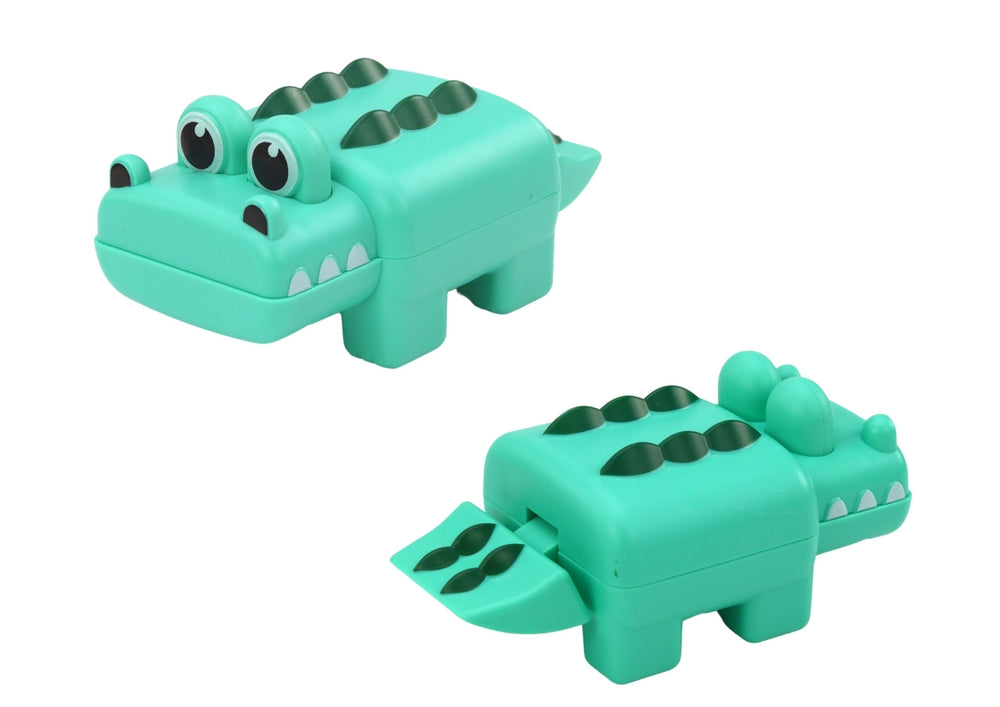 Uppvindbar krokodil badleksak grön 11 cm, 1-pack