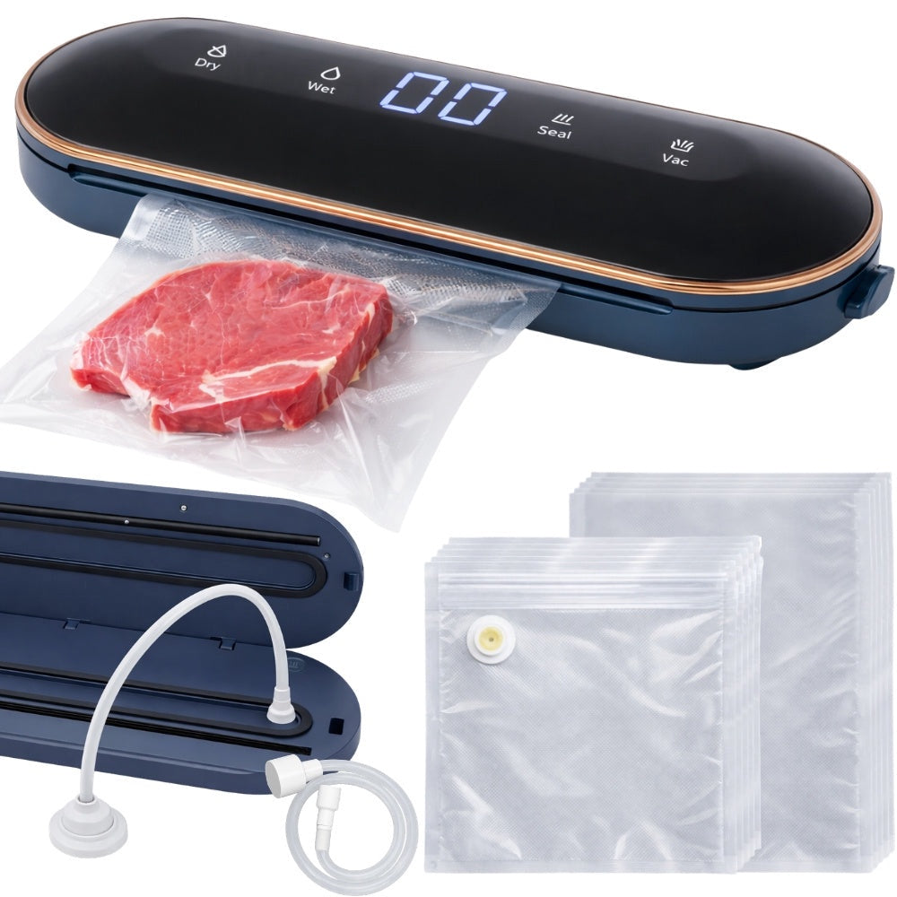 Vakuumförpackare för mat 90W med 10 vakuumpåsar, max 30 cm