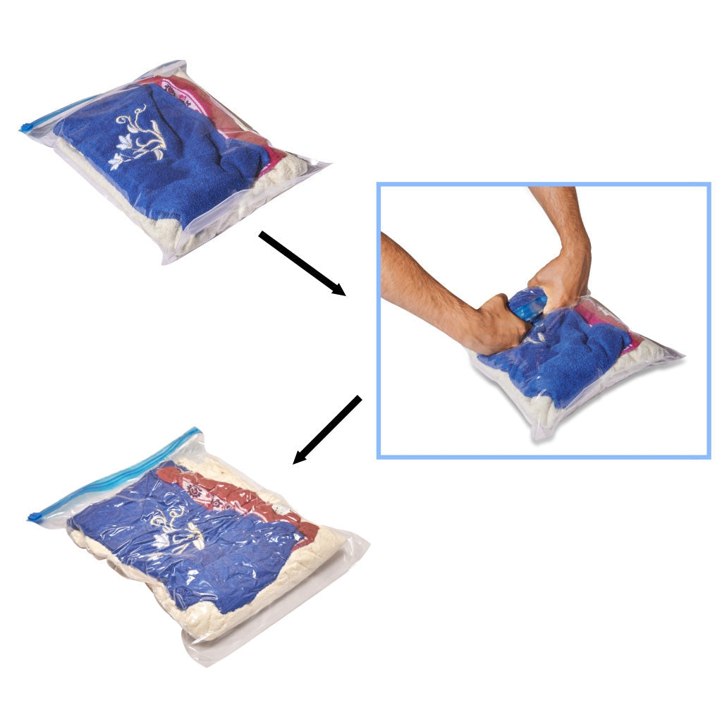 Vakuumpåsar för kläder/textil 9-pack S/M/L 35x50–50x70 cm