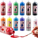 Vattenbaserade målarfärger 12-pack 500 ml/flaska matt, barnvänliga