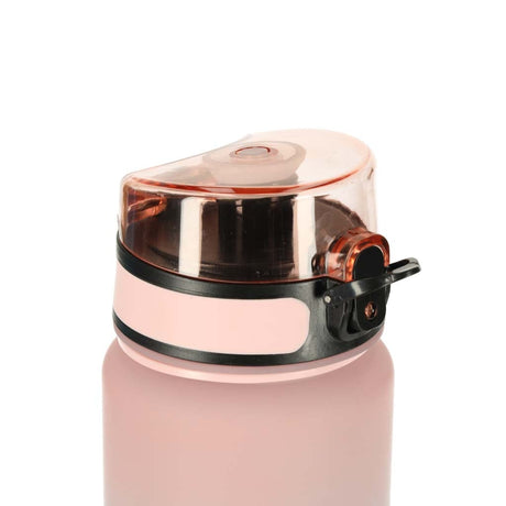 Vattenflaska 600 ml med mätmarkering och klicklock, BPA-fri rosa/blå