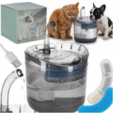 Vattenfontän hund/katt 1,8 L med aktivt kolfilter och tyst USB-pump