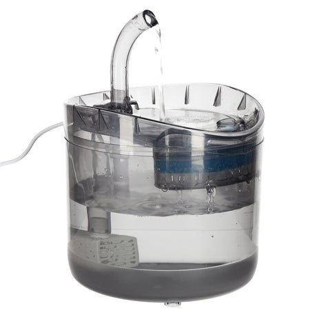 Vattenfontän hund/katt 1,8 L med aktivt kolfilter och tyst USB-pump