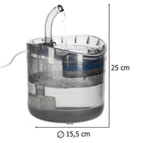 Vattenfontän hund/katt 1,8 L med aktivt kolfilter och tyst USB-pump