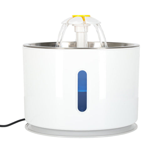 Vattenfontän hund & katt 2,4L med aktivt kolfilter, LED, USB tyst