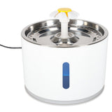 Vattenfontän hund & katt 2,4L med aktivt kolfilter, LED, USB tyst