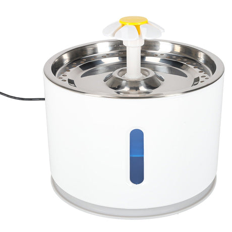 Vattenfontän hund & katt 2,4L med aktivt kolfilter, LED, USB tyst