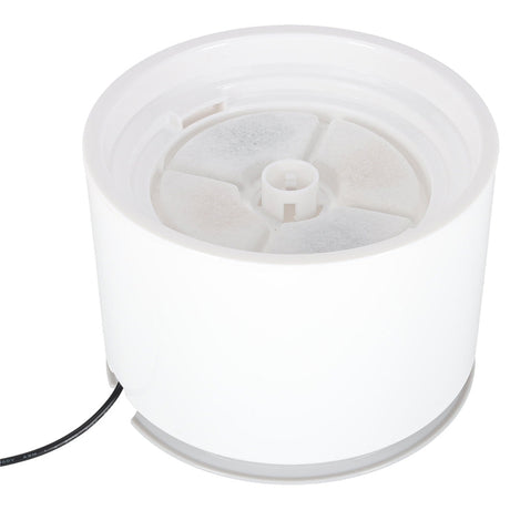 Vattenfontän hund & katt 2,4L med aktivt kolfilter, LED, USB tyst