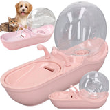 Vattenfontän katt/hund USB med pump + filter rosa/gul mix