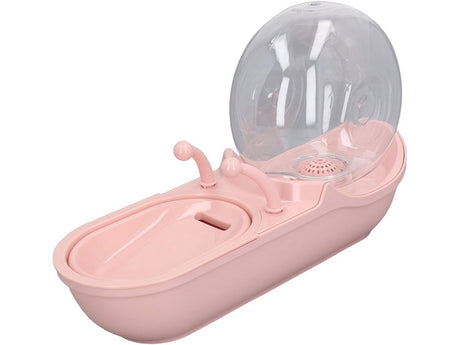 Vattenfontän katt/hund USB med pump + filter rosa/gul mix