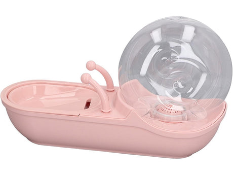 Vattenfontän katt/hund USB med pump + filter rosa/gul mix