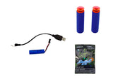 Vattenkulor & dartpistol 2-i-1 med sugproppsdarts, 2 darts, grön