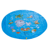Vattenlekmatta splash pad med fontän 170 cm PVC anslutning trädgårdsslang