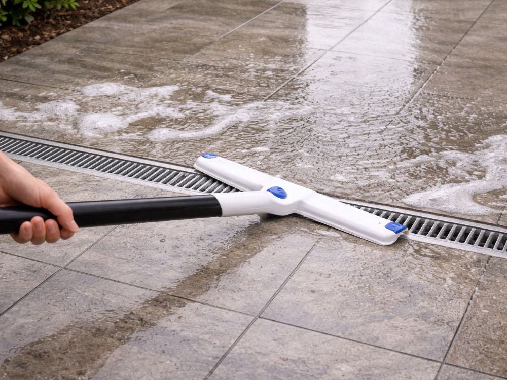 Vattenskrapa 49 cm med teleskopskaft 61,5–144 cm + 1 överdrag