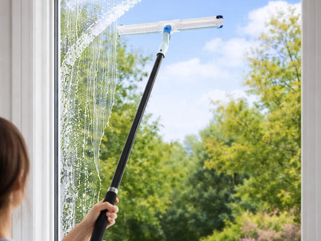 Vattenskrapa 49 cm med teleskopskaft 61,5–144 cm + 1 överdrag