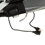 Vattentålig reseryggsäck med USB-port och skofack svart 45x28x16