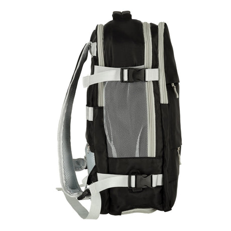 Vattentålig reseryggsäck med USB-port och skofack svart 45x28x16