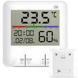 Väderstation inomhus med termometer/hygrometer klocka 9x9 cm