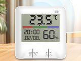 Väderstation inomhus med termometer/hygrometer klocka 9x9 cm