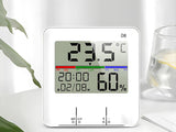 Väderstation inomhus med termometer/hygrometer klocka 9x9 cm