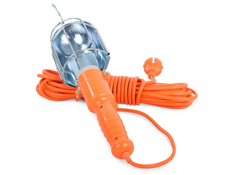 Verkstadslampa 230V med 10 m kabel E27 max 60W orange