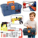 Verktygslåda leksak DIY-kit med borr i plast, 30x19x15 cm, 3+