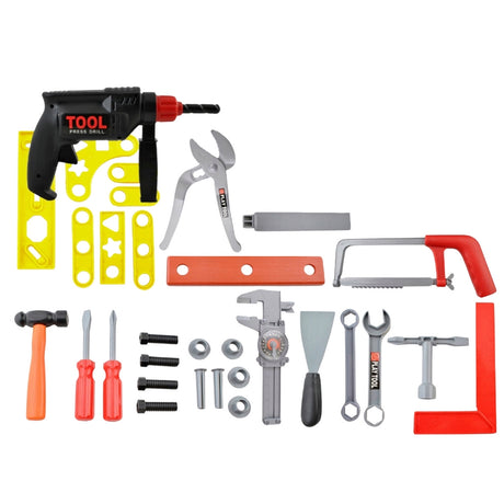 Verktygslåda leksak DIY-kit med borr i plast, 30x19x15 cm, 3+