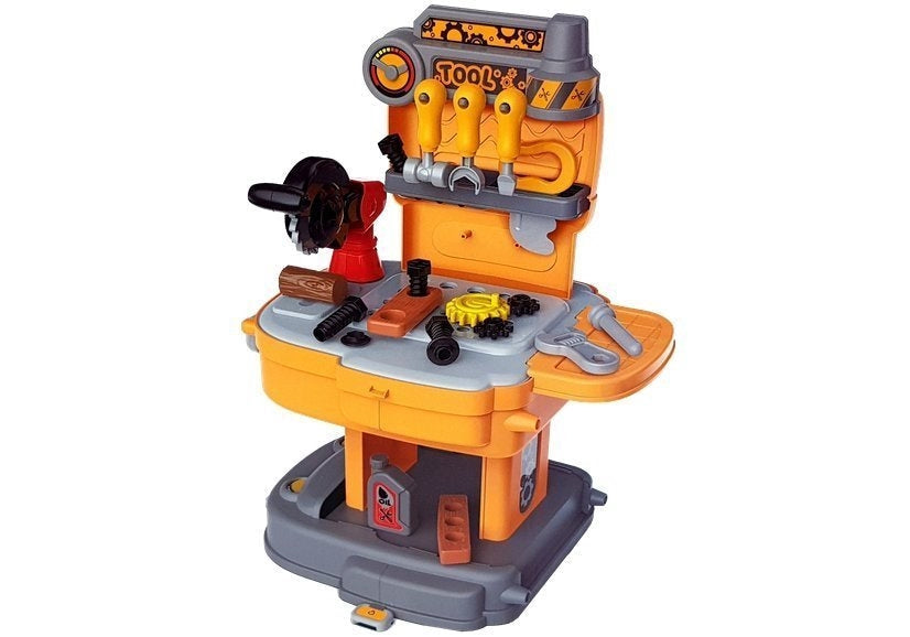 Verktygsset för barn i ryggsäck med hopfällbart bord 16 delar