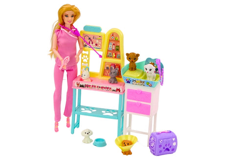 Veterinärdocka leksaksset med tillbehör och möbler, från 3 år