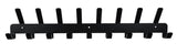 Vägghängare med 17 krokar svart pulverlackerat stål 48 cm