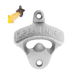 Väggmonterad Kapsylöppnare Retro Brons – ‘Open Here’ i Metall