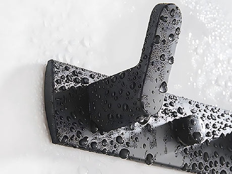 Väggmonterad klädhängare 6 krokar metall svart 54,5 cm