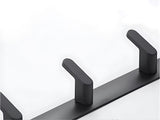 Väggmonterad klädhängare 6 krokar metall svart 54,5 cm