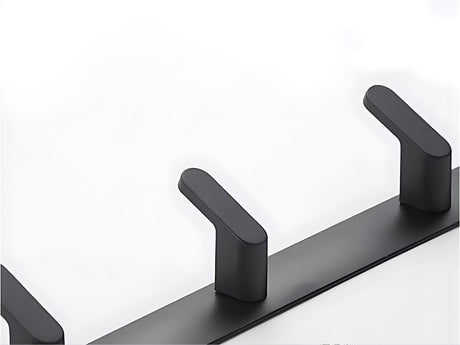 Väggmonterad klädhängare 6 krokar metall svart 54,5 cm