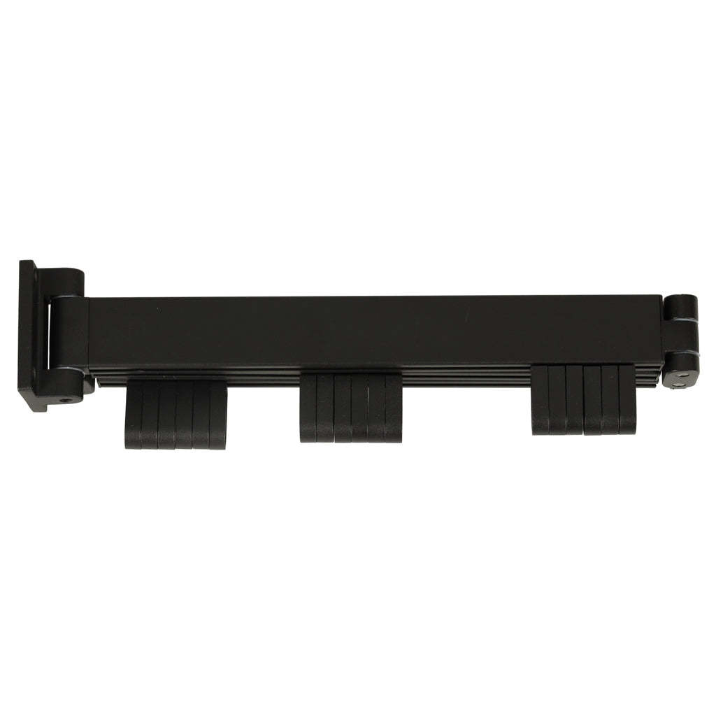 Väggmonterad klädhängare torkställning 18 krokar aluminium svart 123 cm