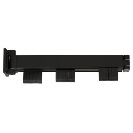 Väggmonterad klädhängare torkställning 18 krokar aluminium svart 123 cm