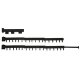 Väggmonterad klädhängare torkställning 18 krokar aluminium svart 123 cm