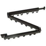 Väggmonterad klädhängare torkställning 18 krokar aluminium svart 123 cm