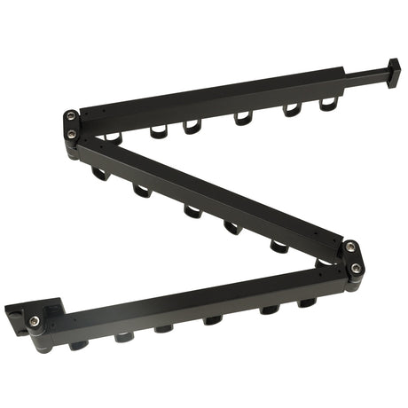 Väggmonterad klädhängare torkställning 18 krokar aluminium svart 123 cm
