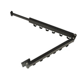Väggmonterad klädtork teleskopisk hopfällbar 90 cm svart metall 12 krokar