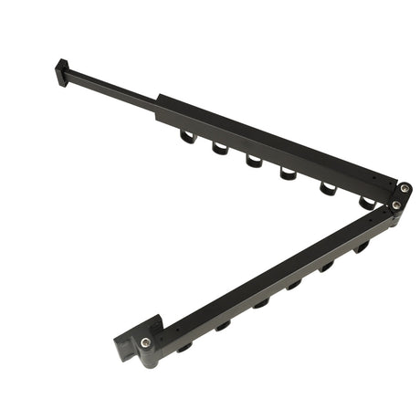 Väggmonterad klädtork teleskopisk hopfällbar 90 cm svart metall 12 krokar