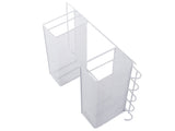 Väggorganiser metall 2 hyllor + 2 självhäftande krokar vit 42 cm