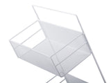 Väggorganiser metall 2 hyllor + 2 självhäftande krokar vit 42 cm