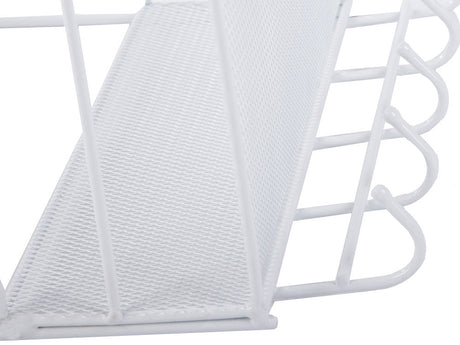 Väggorganiser metall 2 hyllor + 2 självhäftande krokar vit 42 cm