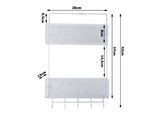 Väggorganiser metall 2 hyllor + 2 självhäftande krokar vit 42 cm