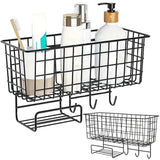 Väggorganiser metall med hylla, näsduksfack och 3 krokar 21x38 cm